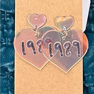 Taylor Swift New 1989 Heart Shaped Dangle Earrings
